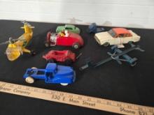 Assorted Toy Cars, Trucks and Helicopter