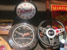 Lighted Corvette Clock Corvette Steering Wheel Summit Racing
