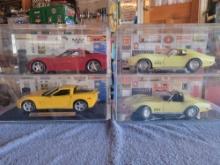 4 Die-Cast Corvette Cars Hot Wheels Ertl Maisto 2005 1969