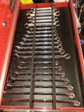 Drawer of Great Neck and Stanley wrench sets