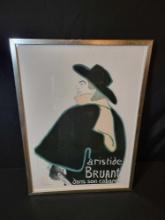 HENRI DE TOULOUSE-LAUTREC print "ARISTIDE BRUANT" frame