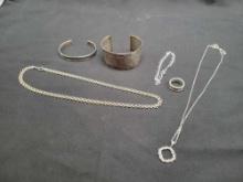 6pc Sterling lot, diamonds Tiffany and Co. 105g