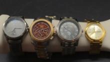 Lot of Four Mens Wristwatches Citizens Polo Invicta and Relic