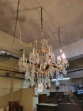 Vintage Venetian style chandelier with prisms