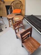 Stools, youth chairs