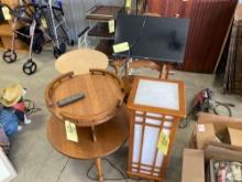 Hisense T.V. - (2) Table - Rocking Chair - Lamp