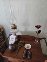 Oil lamp, Match holder, Vase, Decor, Wreath