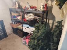 Contents of Fruit Cellar With Christmas Decor