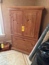 Broyhill Pine entertainment center with drawers