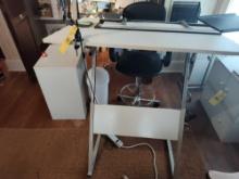 Drafting Table, File Cabinet, Chair