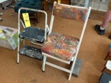 Stool, folding chair and decorative brick