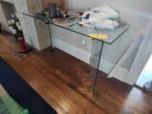 Glass Stand 50" x 18 " & Coffee Table 52" x 31"
