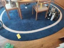 Oval Rug In Dinning Room
