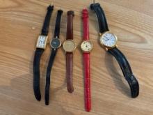 5 ladies watches, including Hammilton and Gucci