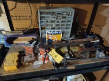 Contents of Work Bench in Basement, Dunlop Vise 5197