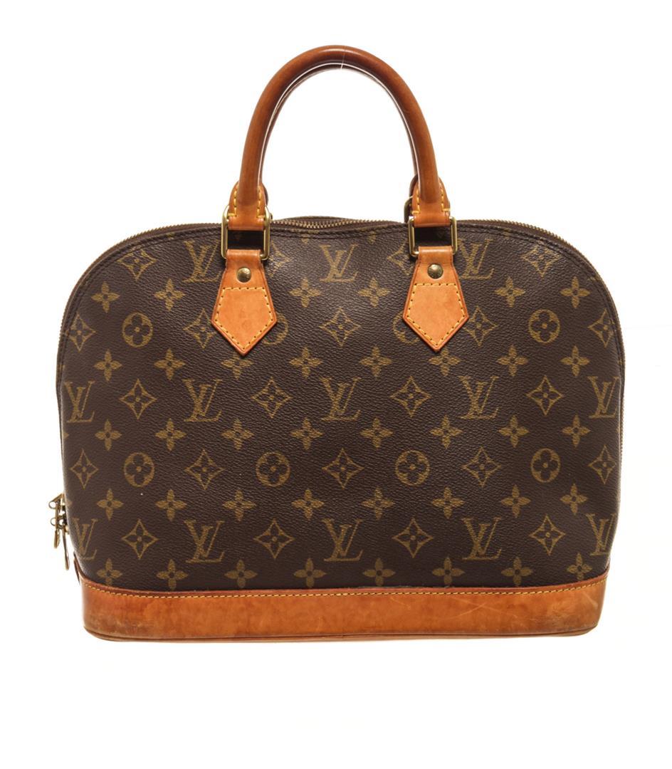 Louis Vuitton Brown Canvas Alma Handbag