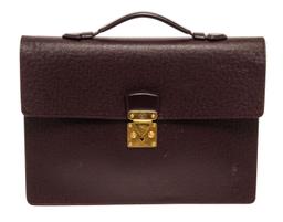 Louis Vuitton Burgundy Taiga Leather Serviette Clado Briefcase