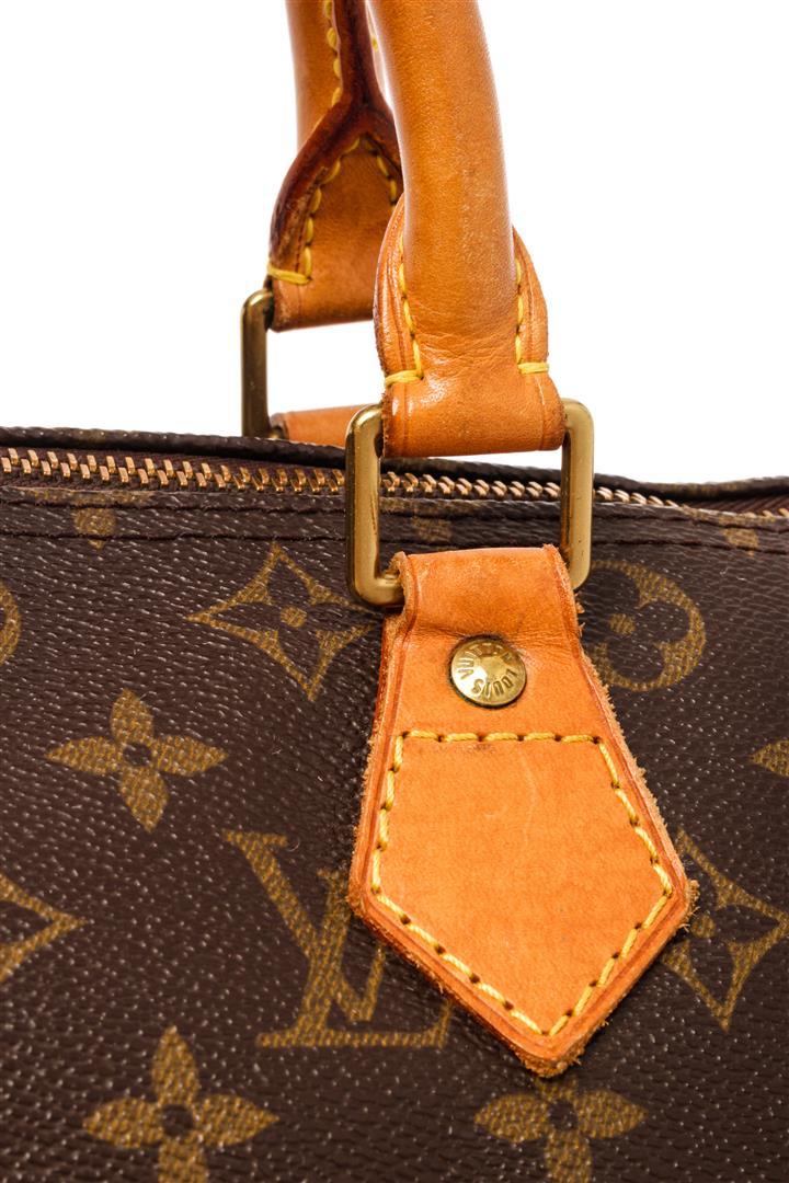 Louis Vuitton Brown Monogram Canvas Speedy 30 Satchel Bag