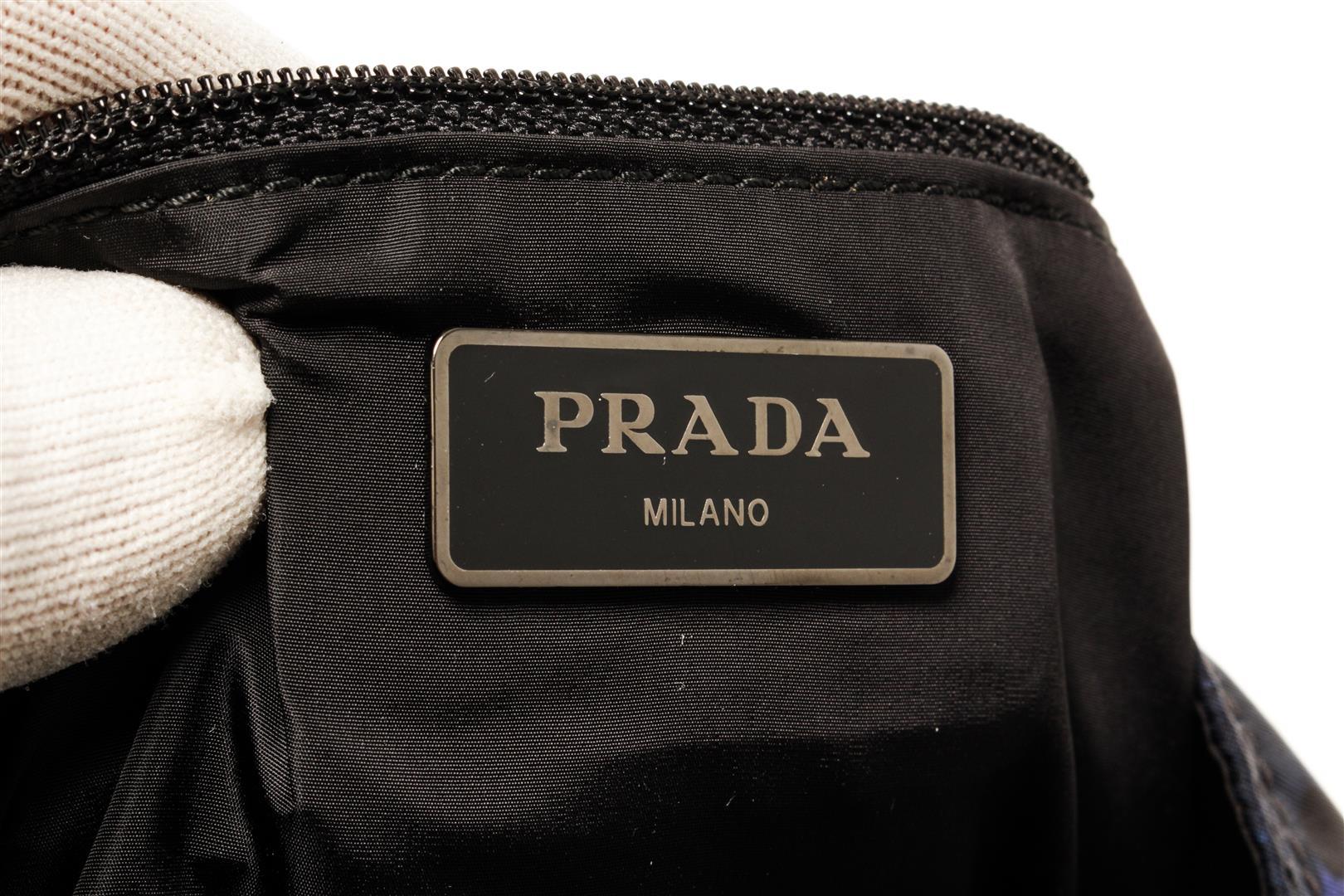 Prada Blue Camo Nylon Tote Bag