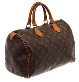 Louis Vuitton Brown Monogram Canvas Speedy 30 Satchel Bag