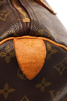 Louis Vuitton Brown Monogram Canvas Speedy 30 Satchel Bag