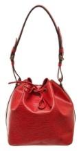 Louis Vuitton Red Epi Leather Noe PM Bag