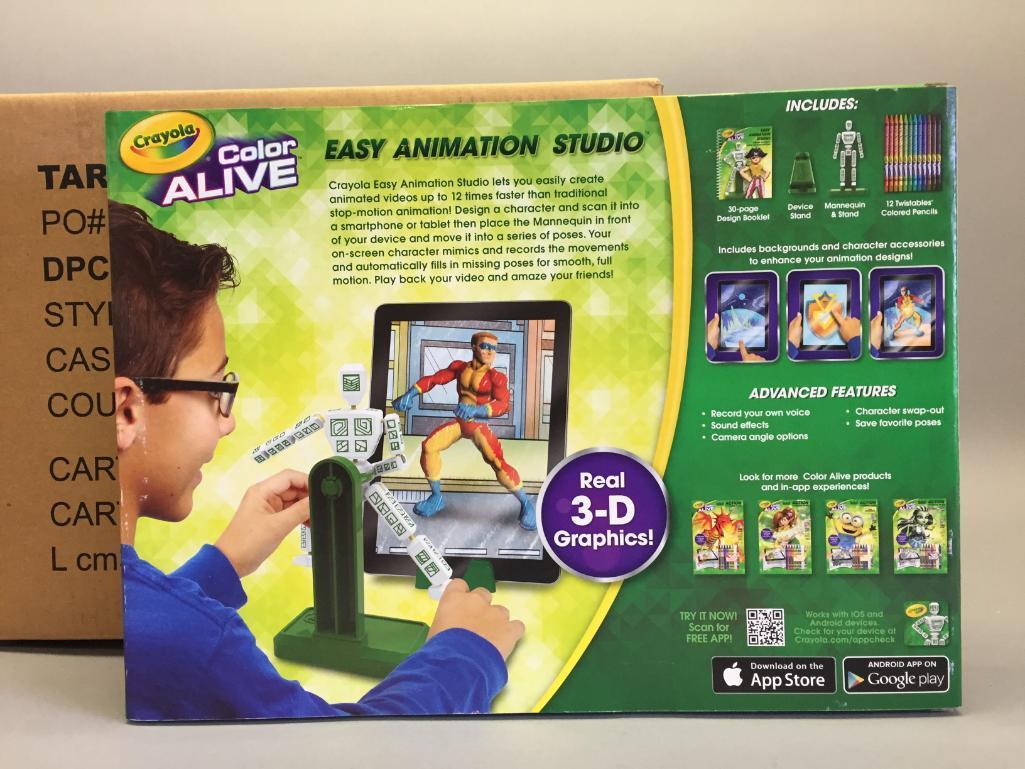 4 NEW Crayola Color Alive Easy Animation Studio Toys