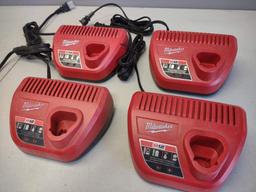 4 Milwaukee Battery Chargers