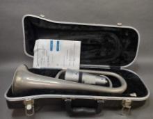 Vintage American 17in Ceremonial Bugle With Case