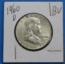 1960-D Franklin Half Silver Dollar Coin