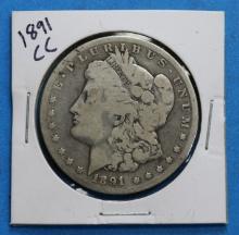 1891 CC Carson City Morgan Silver Dollar