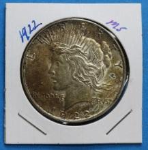 1922 Silver Peace Dollar Coin