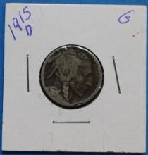 1915 D Indian Head Buffalo Nickel