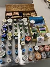 Sewing Lot Numerous rolls of threads various colors