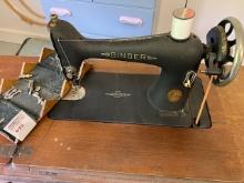 Antique Sewing Machine and Cabinet