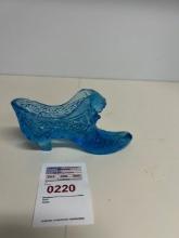 Antique Fenton blue shoe