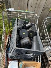 shopping cart with contents sprinklers