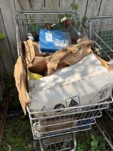 shopping cart with contents antique automotive