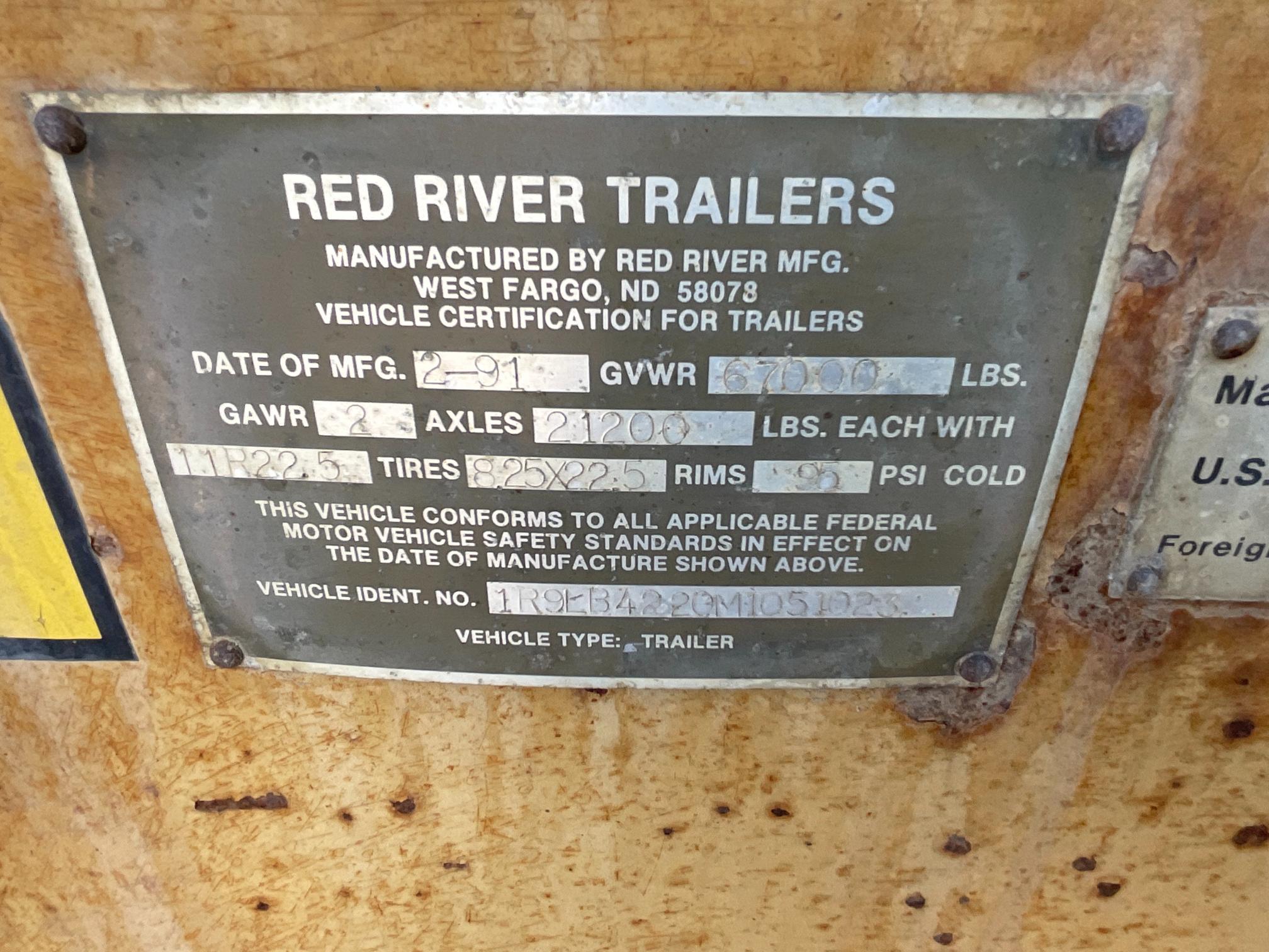 1991 Red River Conveyor Trailer