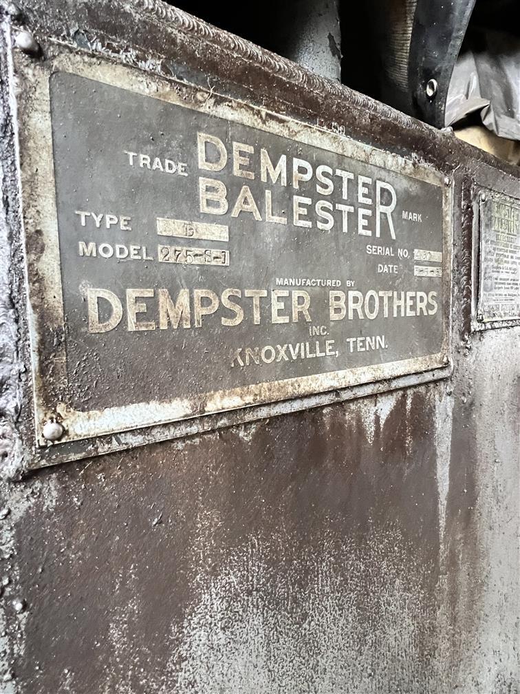 1951 DEMPSTER BALESTER BALER, WESTINGHOUSE 440, 3PH, 75HP ELECTRIC MOTOR