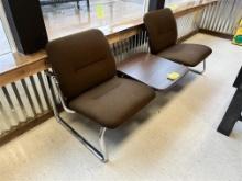 STEELCASE 6' LOUNGE BENCH W/ TABLE, 2-SEAT