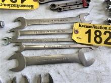LOT OF (5) SNAP-ON OPEN END SAE WRENCHES, 15/16" - 7/16"
