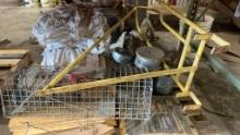 Pallet of Hot Fence Wire, Saddle Rack and More