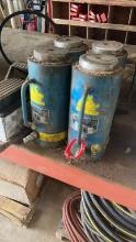 Lot of 4 Cylinder Hydraulic Jacks w/Floor Pedal