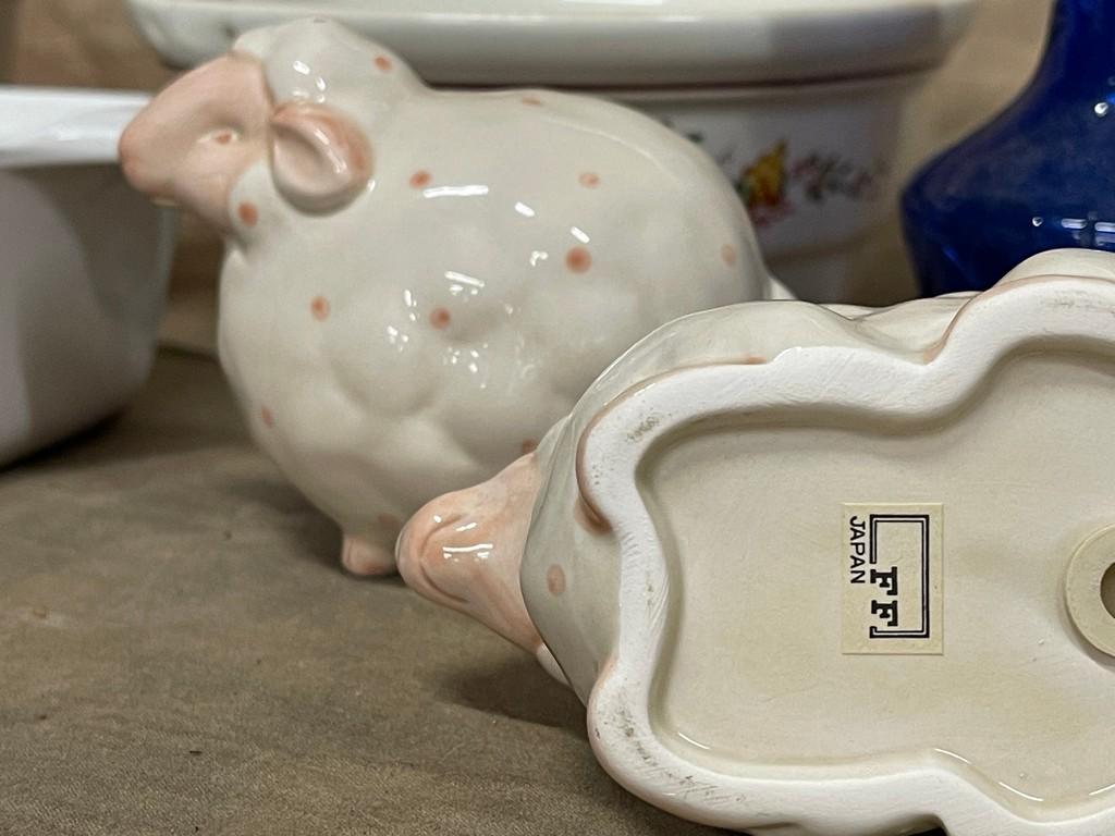 Corn Flower Corning Ware and Salt and Pepper Sheep and more