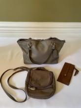 Coach Taupe Kelsey Leather Hand Bag & More