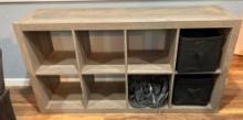 Pickled Finish 8 Hole Cubbie/Bookcase