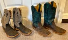 2 Pair Leather Cowboy Boots