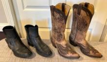 Leather Cowboy Boots & Ankle Cut Boots