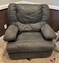 Upholstered Faux Leather Rocker Recliner